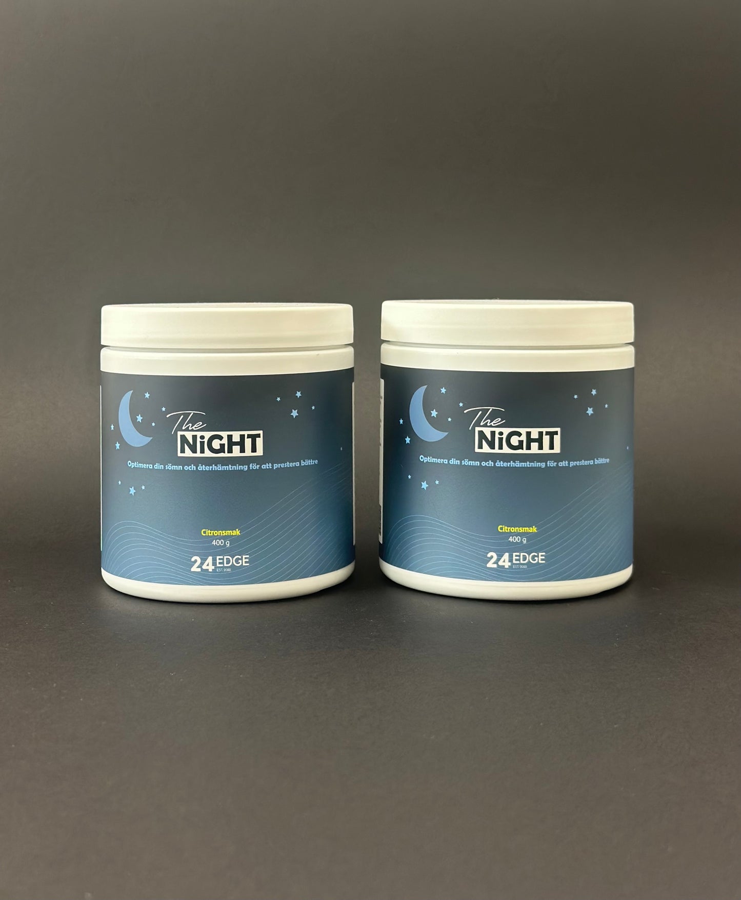 The Night – 2 burkar kosttillskott för bättre sömn och återhämtning, citronsmak och rabatterat pris.